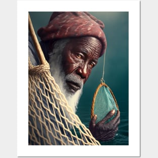 African Old Fisherman Posters and Art